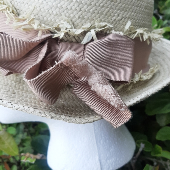 J. Crew Straw Ribbon Boho Country Girl Cloche Bucket Hat - Picture 12 of 12